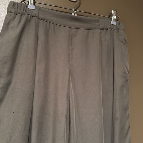 J Jill Wide Leg Gaucho Pants Army Green Size X Small - Picture 2 of 5